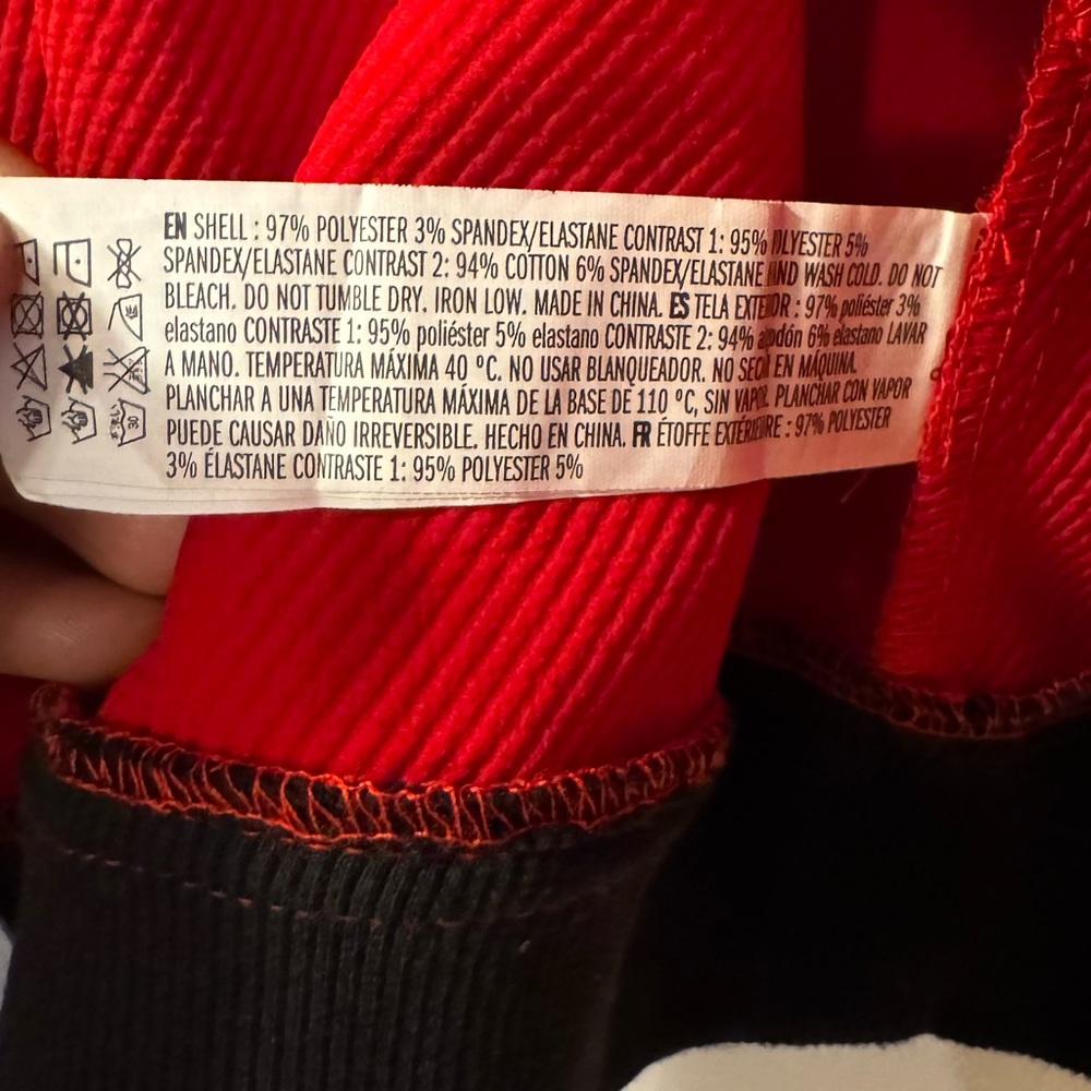 Red and Light Blue Bomber Jacket - Picture 5 of 5